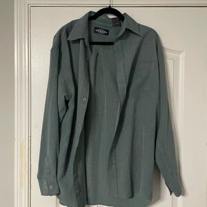 Men's Casual Button Down Shirt - Green